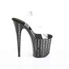 Pleaser - FLAMINGO808TDRS Ankle strap sandal, Pole dance shoes - Black/Transparent Product image